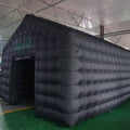 8x6m Black Inflatable Nightclub Tent with Blower Disco Light Fog Machine for Outdoor Party Lawn Event Pavilion bar tent