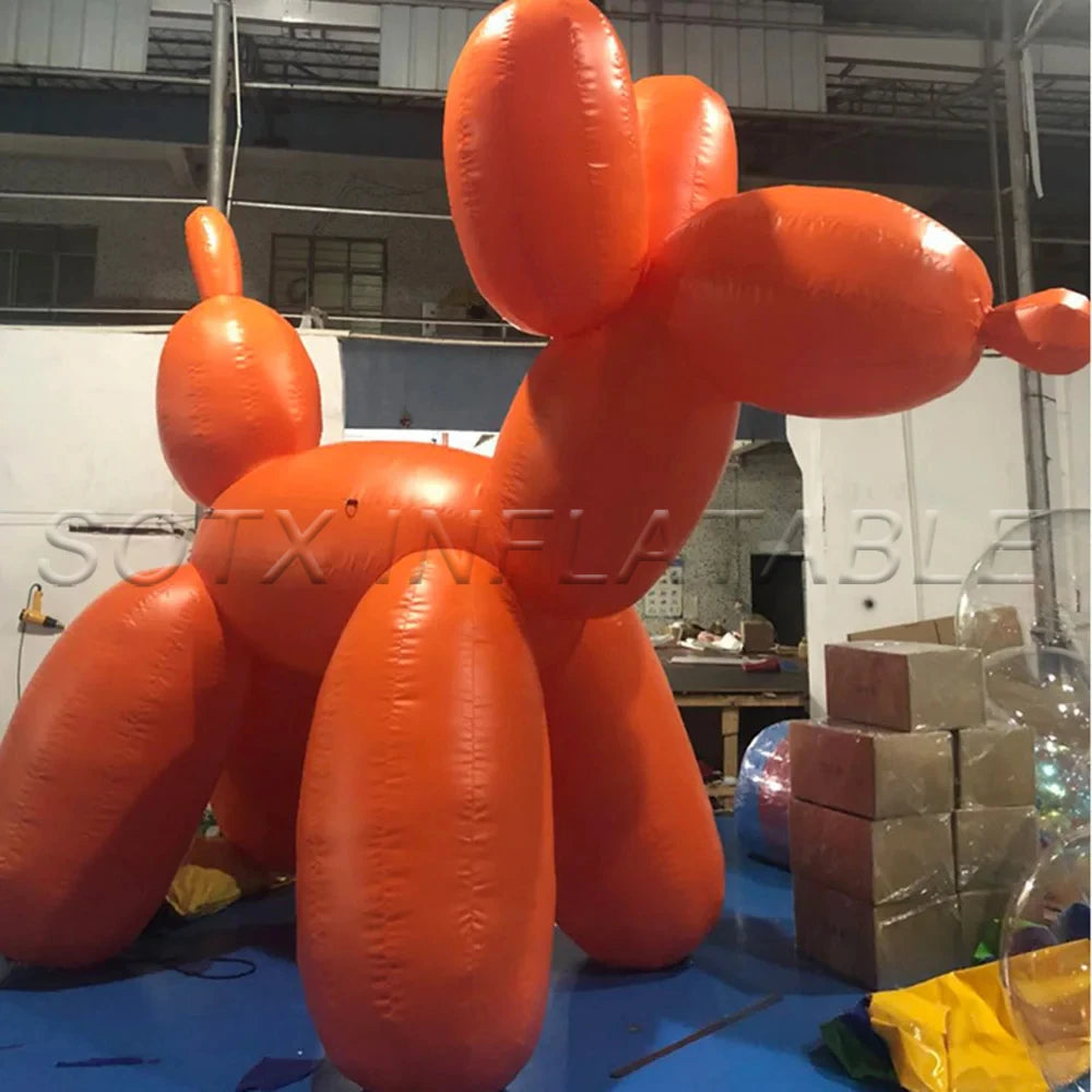 free print logo Wonderful Giant PVC Inflatable Purple Balloon Dog Model 2021 New design Lovely Inflatable dog with blower