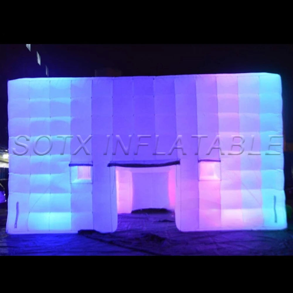 2024 New Arriver 8x8x4m White Inflatable Cube Tent Cubic Marquee House Square Party Wedding Cinema Building Customized For Usa
