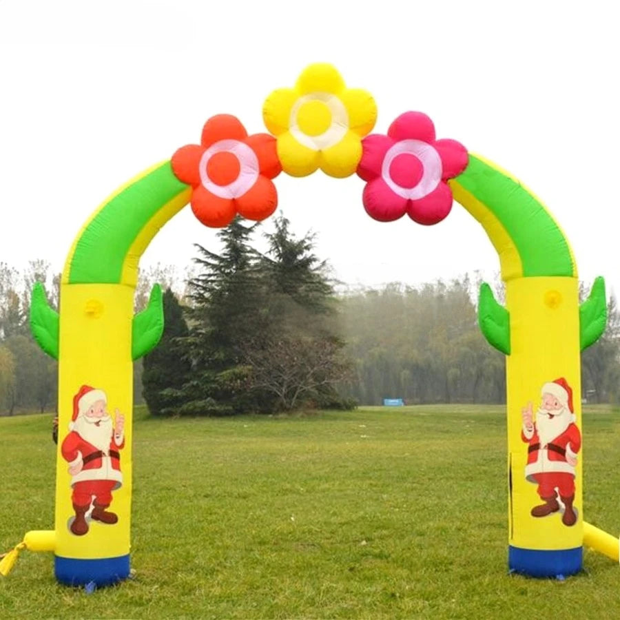 Commercial And Home Decor Personalized Design Christmas Inflatable Arch Holiday Supplies Flower Archway For Outdoor Indoor