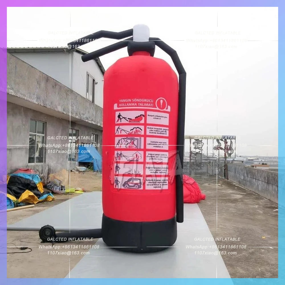 inflatable fire extinguisher giant simulation model  with custom prints for propaganda