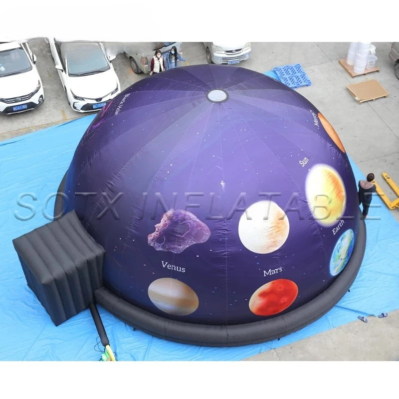 for School Teaching 8m/26ft Outdoor Inflatable Projection Dome Tent Large Inflatable Planetarium Tent Printing Dome with Blower