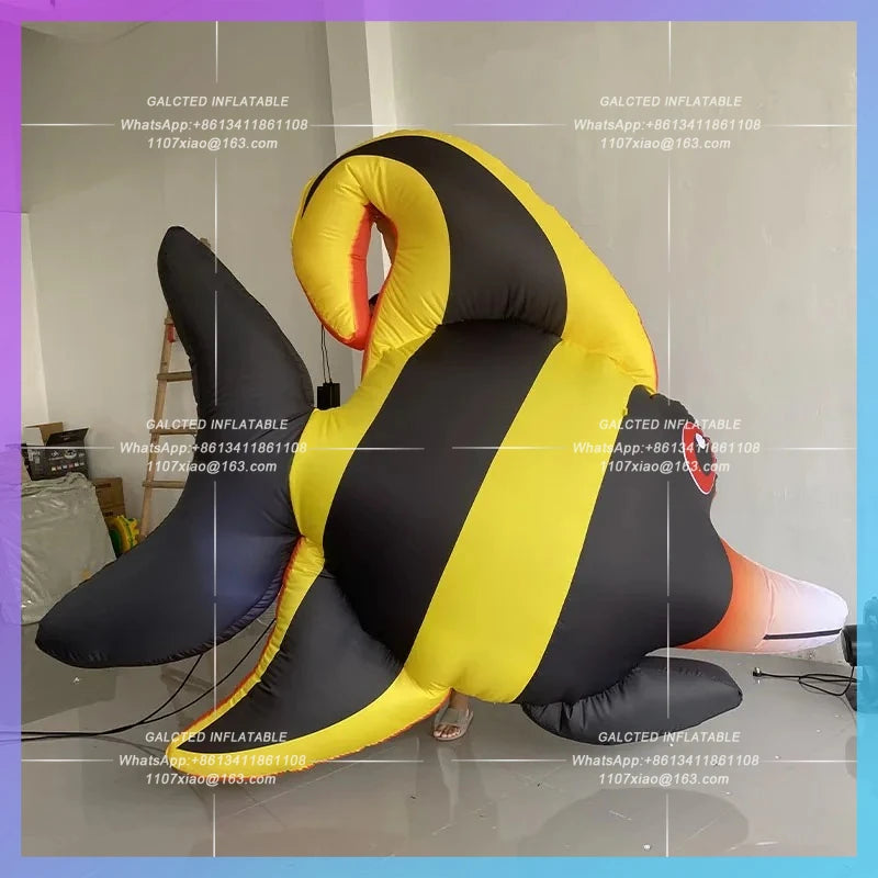 Plaice Underwater World Marine Large inflatable tropical fish model simulation Theme Park Stage Parade Interactive Props