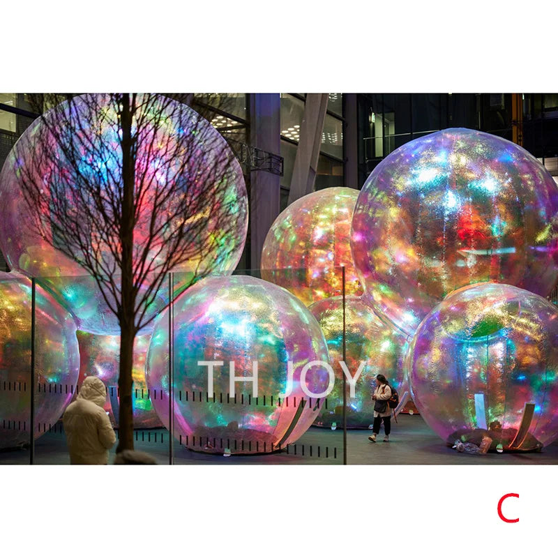 Colorful PVC Inflatable Reflective Ball,Inflatable Christmas Mirror Sphere, 5 pieces a lot Mirror Balls