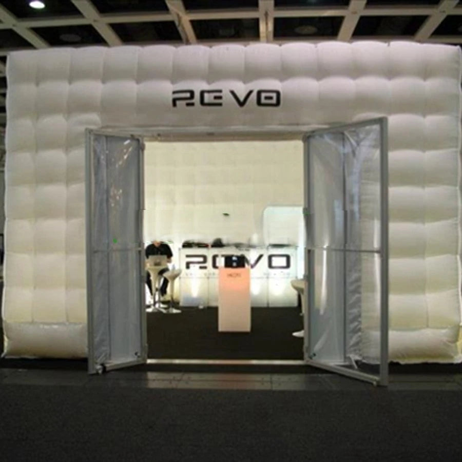 promotional with zipper door Customized giant inflatable cube tent house, pop up cubic marquee display for party wedding