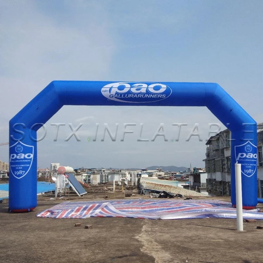 with removable banner for running Finish line Inflatable Race Arch,Customized logo 8x4m sport game gate balloon