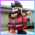 Inflatable Pirate Cartoon With Blower,One-Eyed 5m16ft Giant Inflatable Ship Captain For Trade Show/Exhibition/Advertising