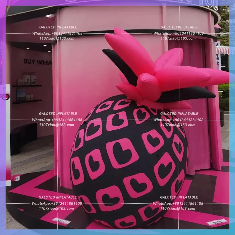 Pink Love music festival wacky Inflatable Black Pineapple personality prank model