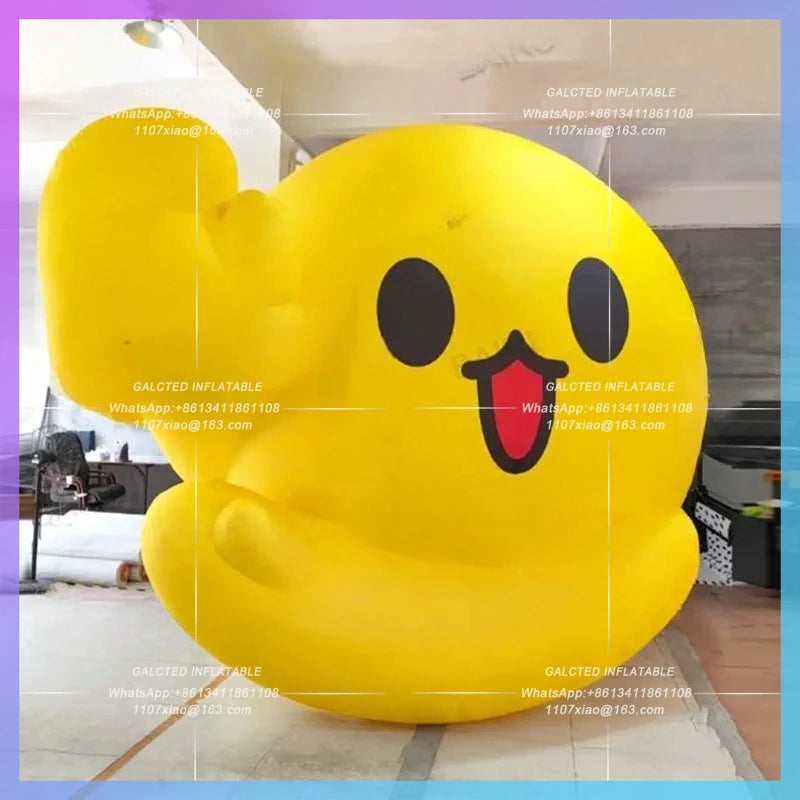 inflatable doll give me five encourage Yellow giant  smile cartoon doll