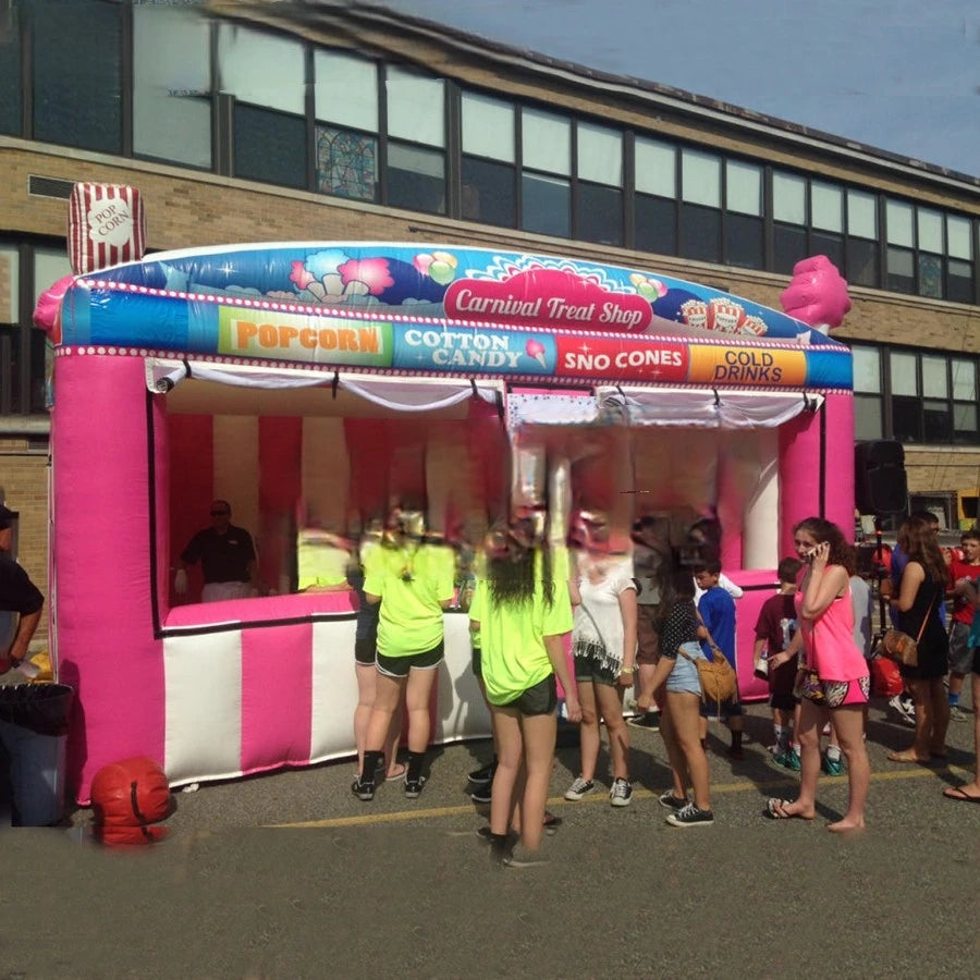 for Events Portable inflatable carnival treat shop,concession booth/stall station with foldable curtain