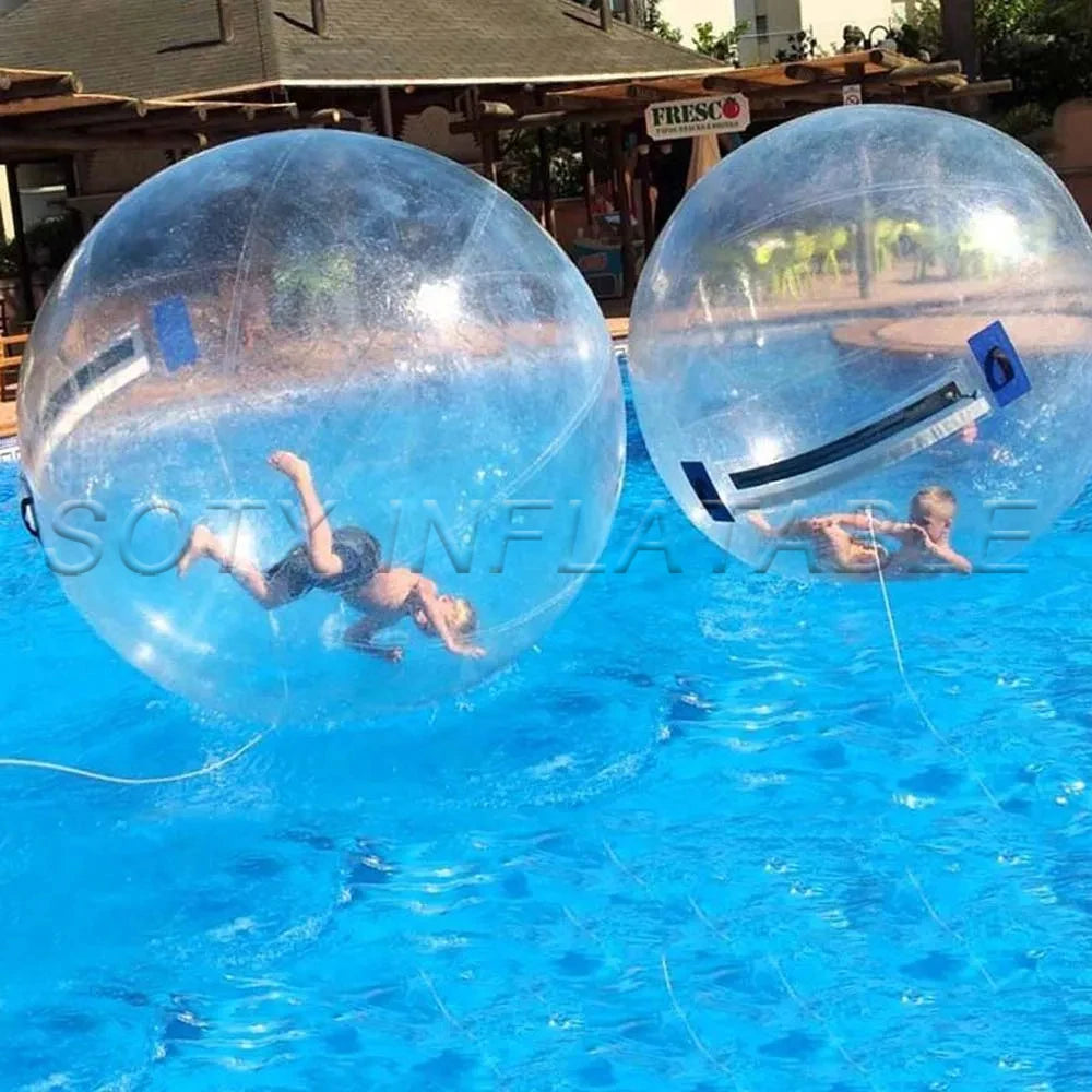 Water Park Games Free Shipping 2m Inflatable Water Walking Roll Ball Bubble Running Zorb Ball With Air Pump For Human Hamster