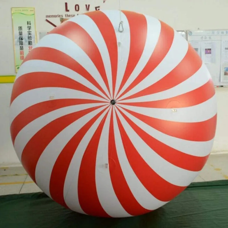 2m/3m Portable PVC Helium Balloon Inflatable Red Strip Hot Air Balloon Hanging Decoration for Advertising Wedding Birthday