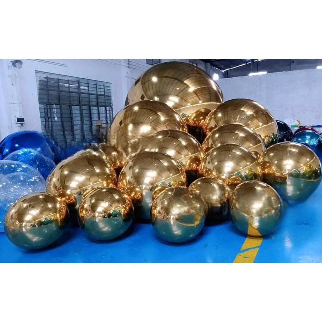 Reflective Balloon/Golden Colorful PVC Inflatable Christmas Mirror Balloon/Inflatable Ball Mirror Balloon Cheap