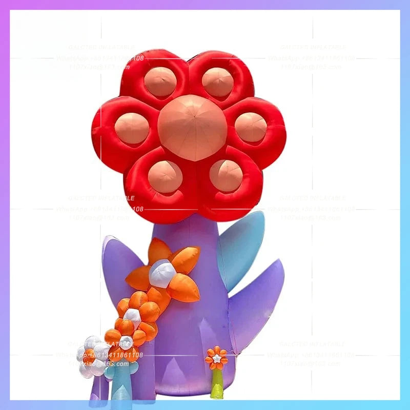 theme park lighting atmosphere layout Inflatable cartoon cute flower combination gas model program planning activities