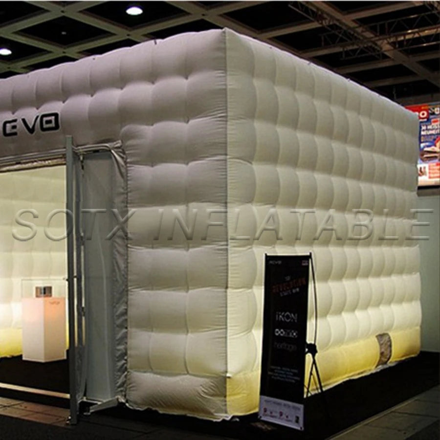 promotional with zipper door Customized giant inflatable cube tent house, pop up cubic marquee display for party wedding