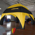 Advertising Promotion Event 6m Diameter Yellow Cover Cloth With 4 Black Legs Inflatable Spider Tent For Outdoor