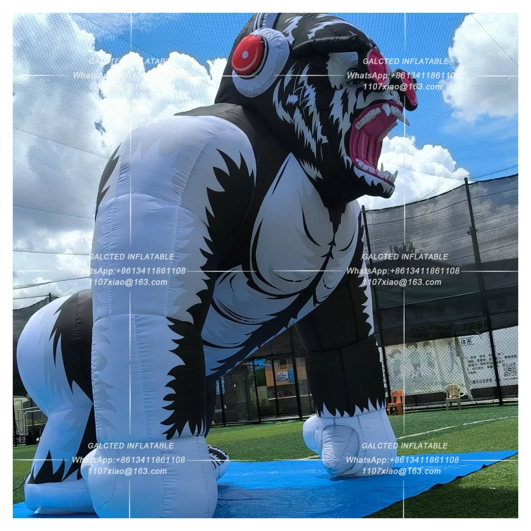 Inflatable Gorilla With Blower Giant Outdoor Advertising Event Display For Grand Opening And Store Promotion