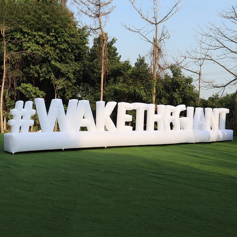 12.5x1.8 Meters Custom Made Inflatable Advertising Letters Board With LED Lights For Decoration - BG-M0199-2