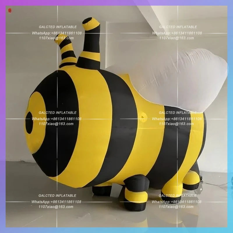 inflatable honeybee flying bee Customize logo farm  insect for beneficial animal protection theme activity