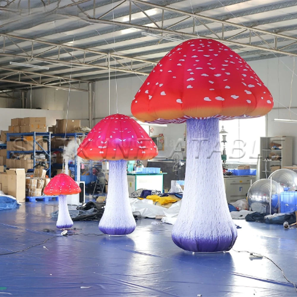 plants for event decoration Good quality inflatable mushroom with led changing lights inflatable simulation mushrooms