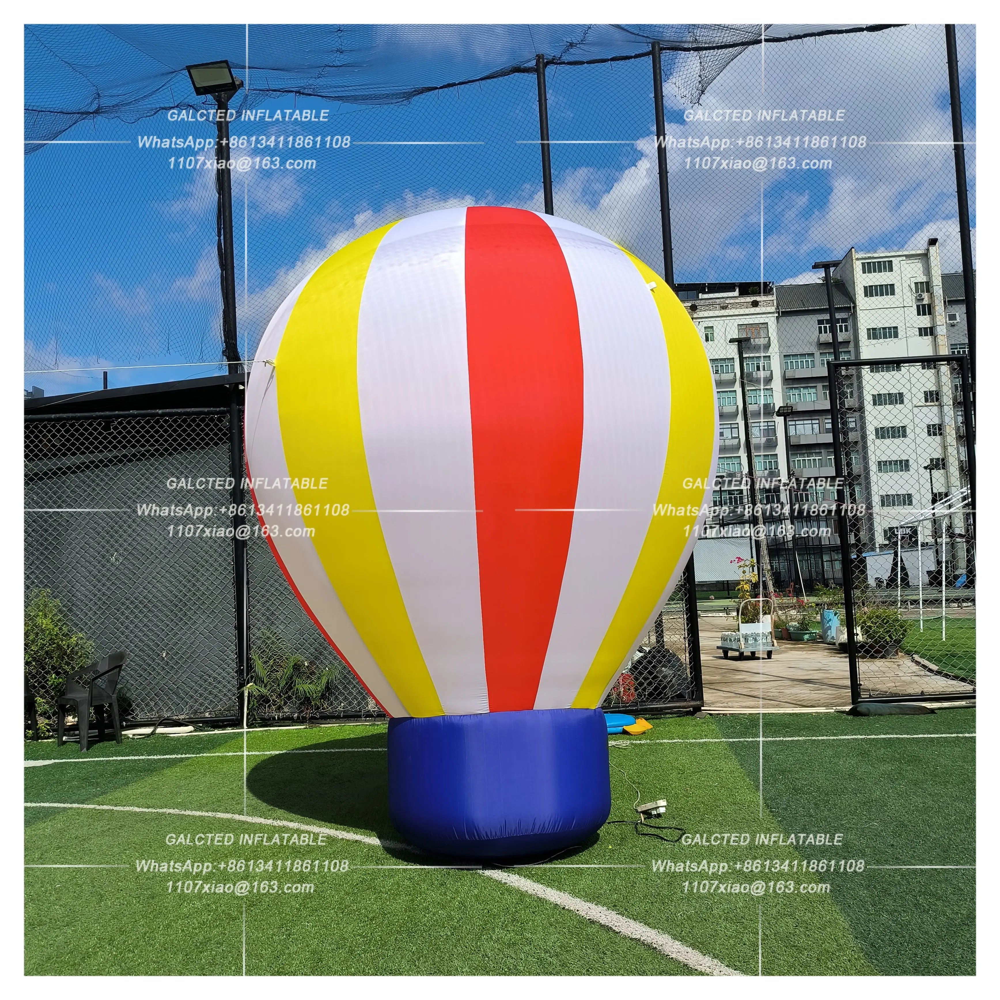 Inflatable Hot Air Balloon With Blower Giant Outdoor Advertising Event Display And Grand Opening Promotion