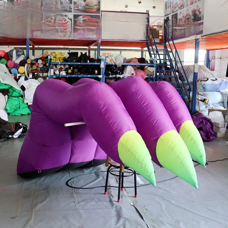 Halloween Lighting Exquisite Inflatable Monster Hand Balloon For Event Mall Building Decoration Props Toy