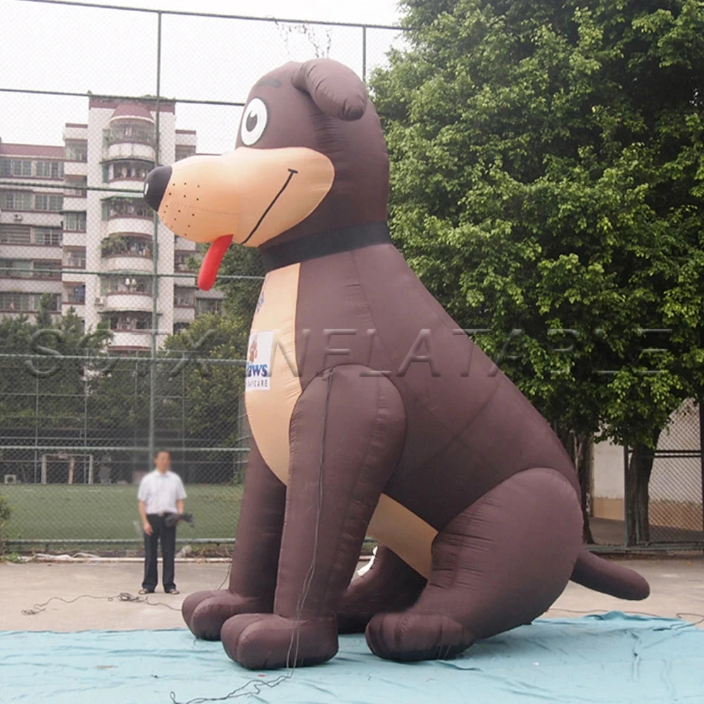 free shipping factory price advertising inflatable dog model cute inflatable puppy dog with blower for promotion free print
