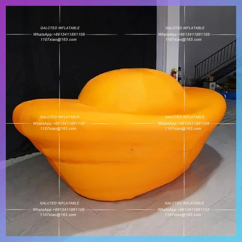 blower power oxford material Huge yellow inflatable gold bullion continue  for 2025 new year decoration