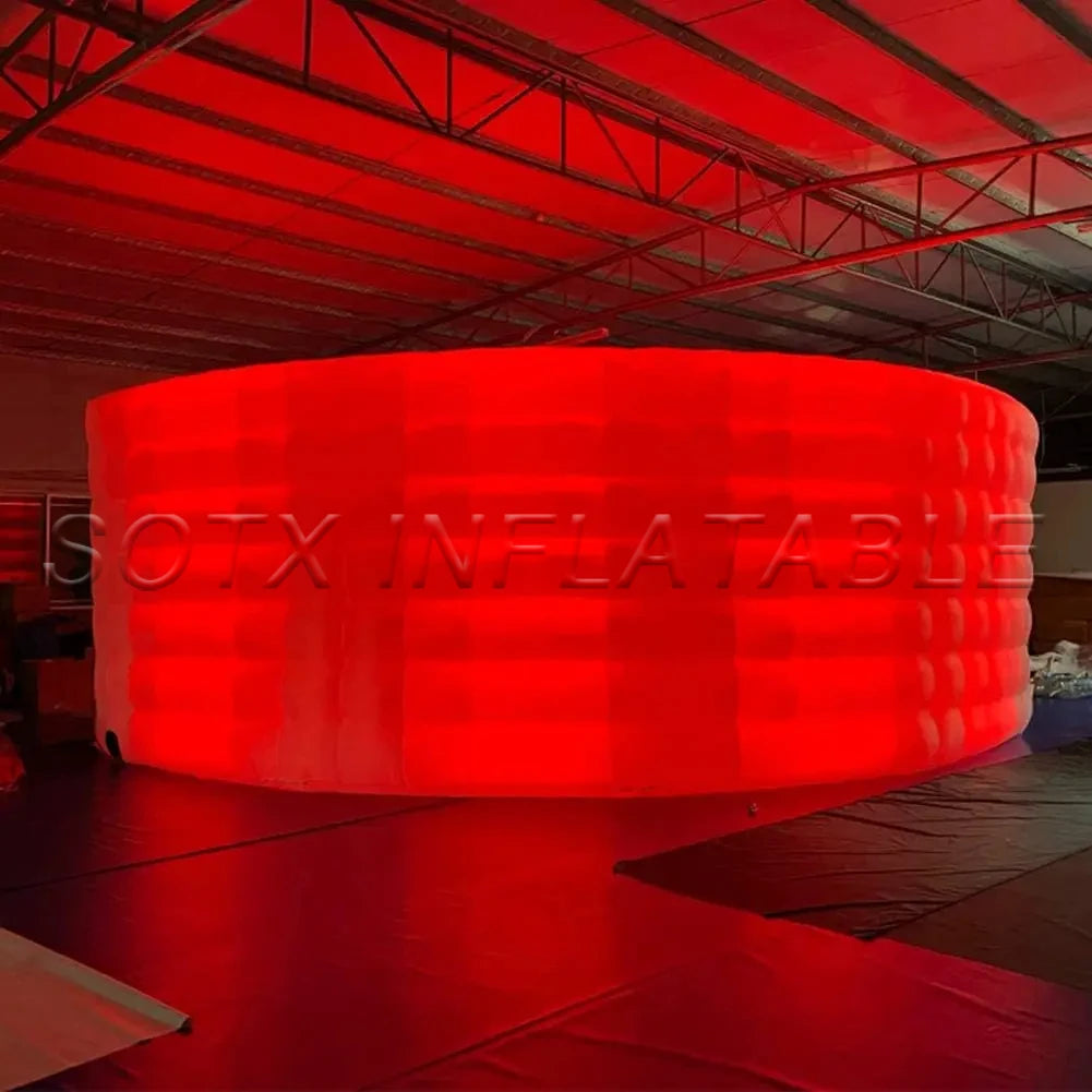 Presentations Workshop 8m Giant Inflatable Curved Wall Tent Backdrop Inflatable Partition Wall for Events Trade Fairs