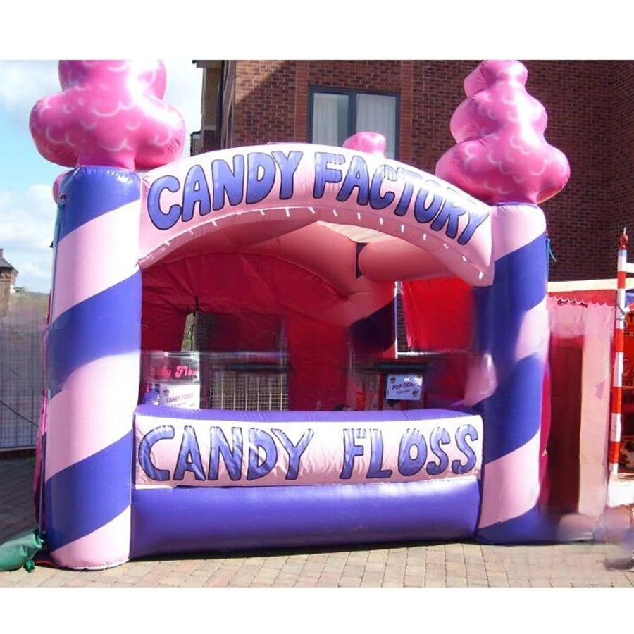 Floss Exhibition Inexpensive Oxford Fabric Advertising Inflatable Candy Booth For Candy