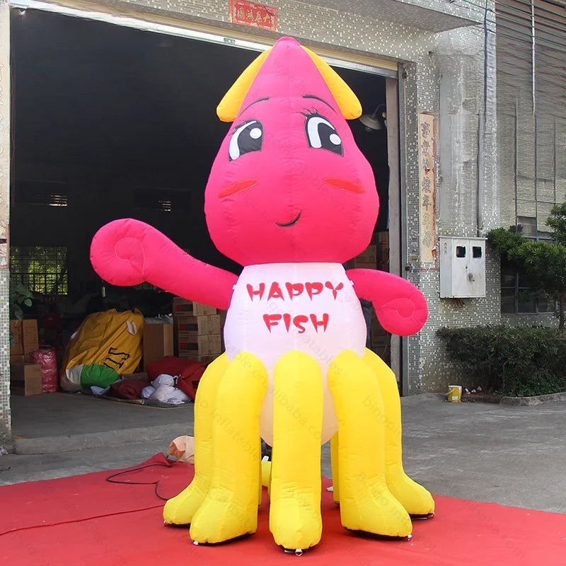 Customized High Inflatable Octopus Cartoon Promotional Digital Print Blow Up Octopus Model For Decoration