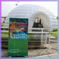 Inflatable Dome Tent With Led 10m 80persons Striking Oxford Outdoor Strips Disco Igloo Party Wedding House Air Marquee For Event