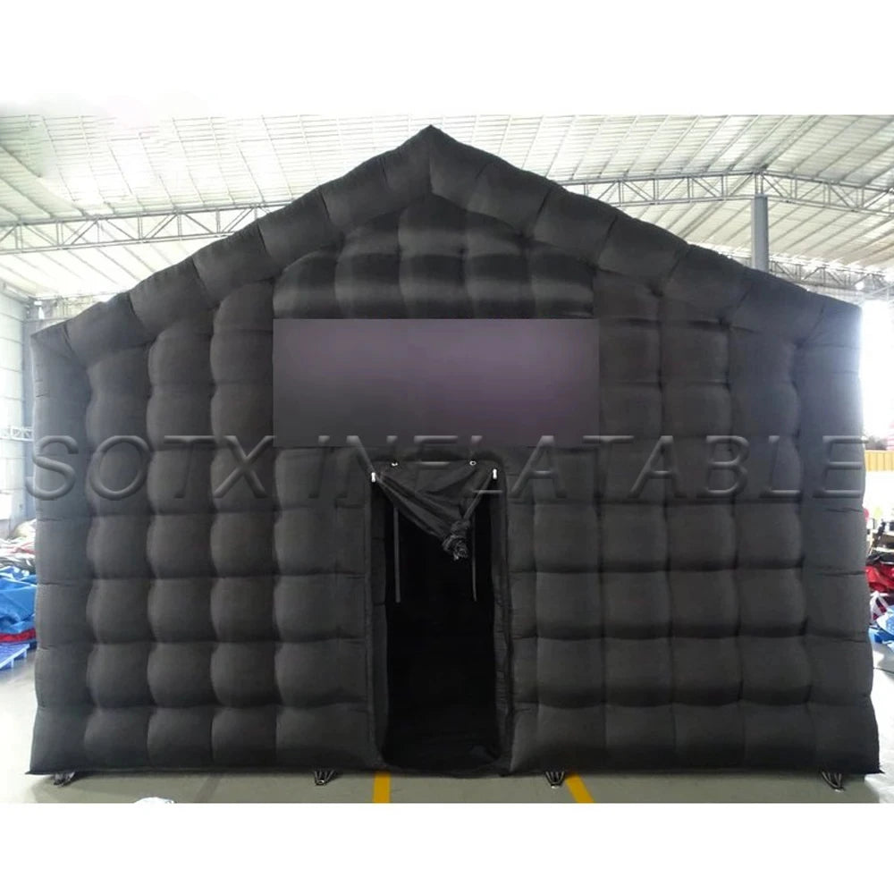 For Outdoor Use Large Black Inflatable Nightclub Tent Wedding Cube Square Gazebo Event Big Portable Night Club Party Pavilion