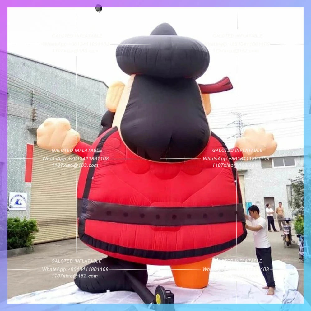 Inflatable Pirate Cartoon With Blower,One-Eyed 5m16ft Giant Inflatable Ship Captain For Trade Show/Exhibition/Advertising