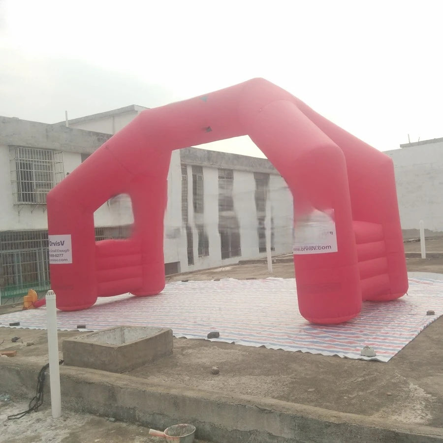 by Free Charge Free Standing Red Advertising Inflatable Arch for Sports Event with Customized Logo