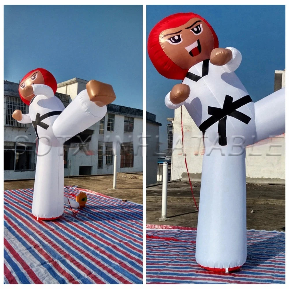 Advertising,Promotion Supper Kicking Boy Out Inflatable Taekwondo Doll /Inflatable Karate Figure For