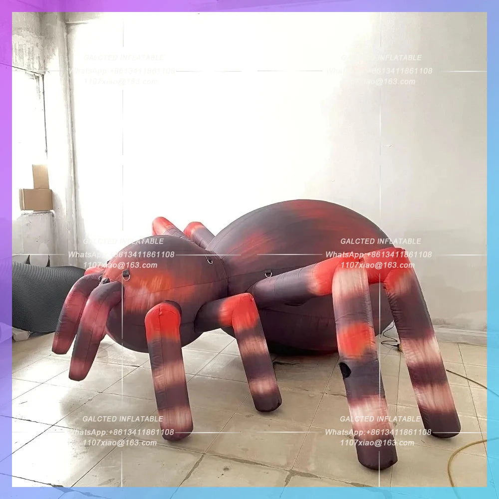 Halloween with Built-in Lights Giant Outdoor Inflatable Spider and Blower for Halloween Holiday/Party/Yard/Garden Decoration