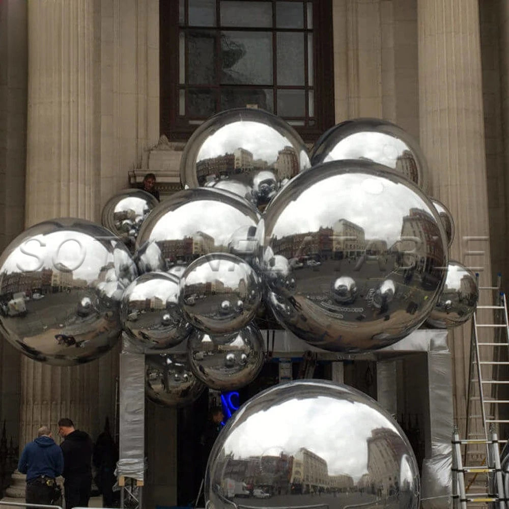 Mirror Spheres Dazzling Silvery Inflatable Mirror Ball Giant Outdoor For Disco Party Decoration 0.5&1meter Inflatable