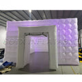 Portable House Large White Black Air Inflatable Cube Tent With Led Lights And Windows For Wedding Party Nightclub Giant Outdoor