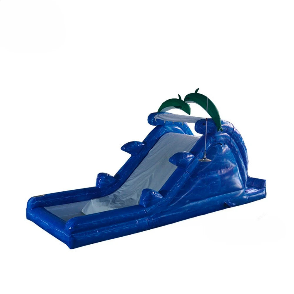 Combo Bounce House Commercial Ocean Themed Inflatable Water Slide With Pool Dolphin Animal Blue Bouncer Tropical Waterslide