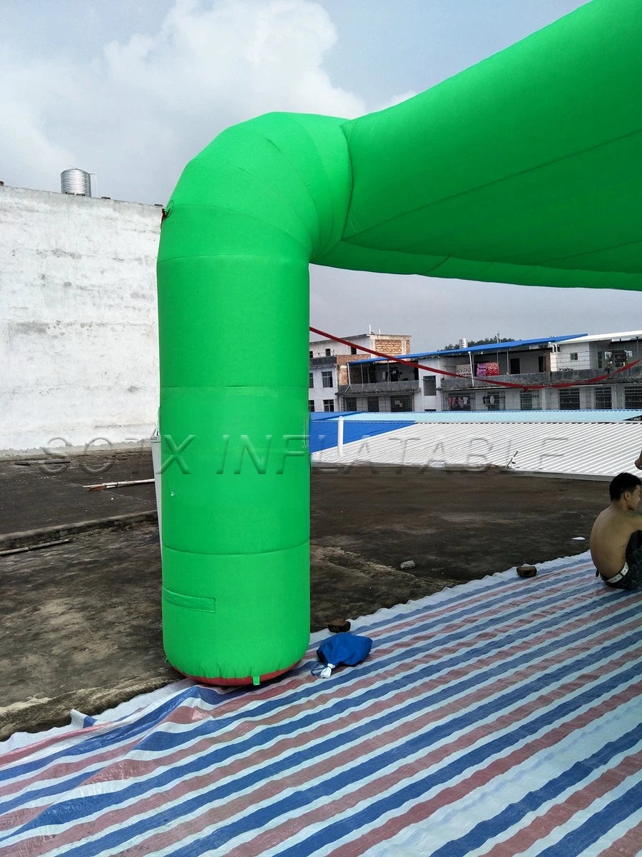 Trade Show Use 6mLx5.75mWx3mH Cool Green Four Legs Inflatable Tent For Commericial Event /