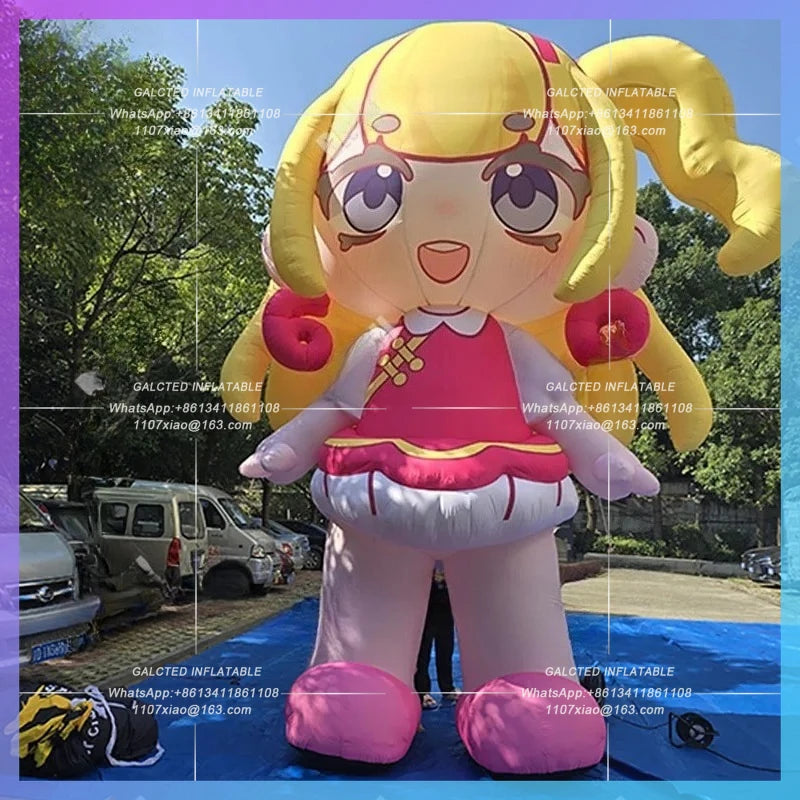 Star Idol custom support concert photo Inflatable cartoon blonde red dress stand-up girl model support props