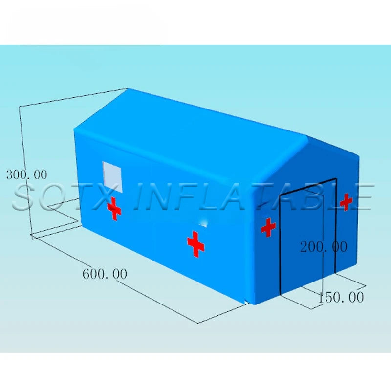 Patients Treatment Customized Airtight Inflatable Emergency Tent Inflatable Medical Tent for First Aid