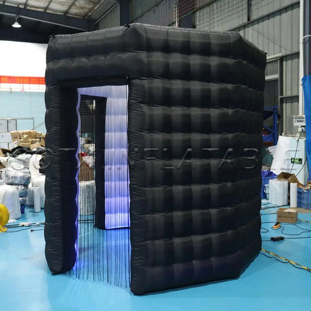 Wedding Party Event 2x2.5m Portable Inflatable Hexagon Photo Booth Enclosure Inflatable Photo Booth Backdrop Props for