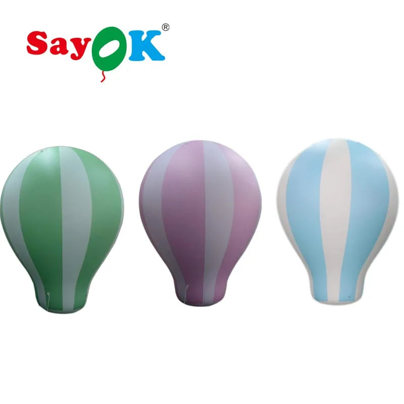 6.56ft Portable PVC Helium Hot Air Balloon Inflatable Strip Balloon Hanging Decoration for Advertisiing Wedding Birthday Party