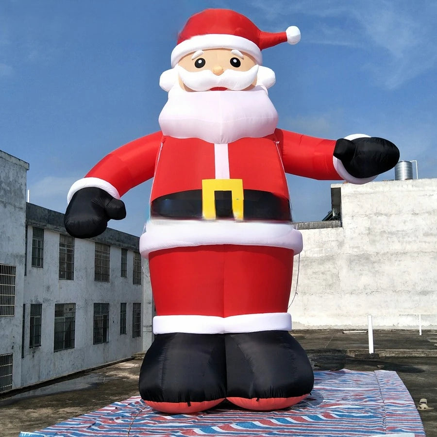 Santa Claus Outdoor Giant Christmas Inflatable adornment 6 m Tall Animated airblown