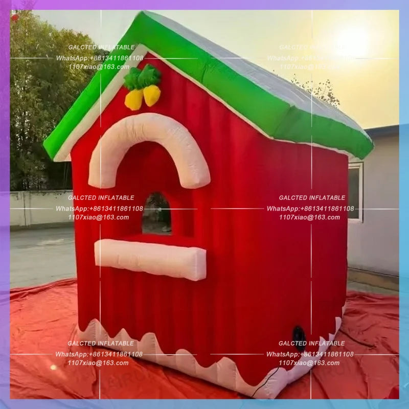 inflatable home giant festive children Red christmas  home for new year home decoration