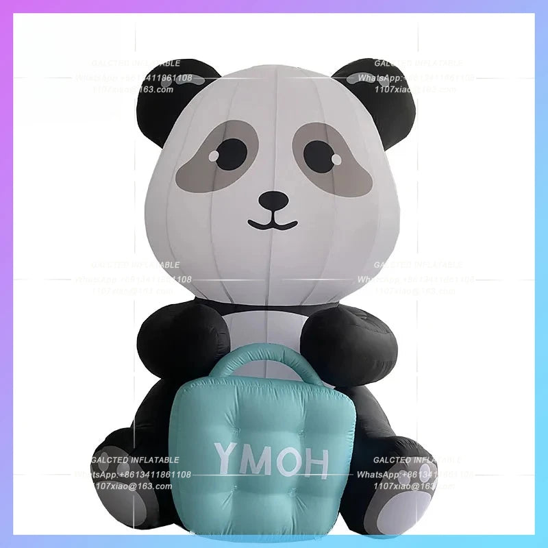 fair photo punch cute Inflatable panda bag outdoor activities IP custom animal parent-child education