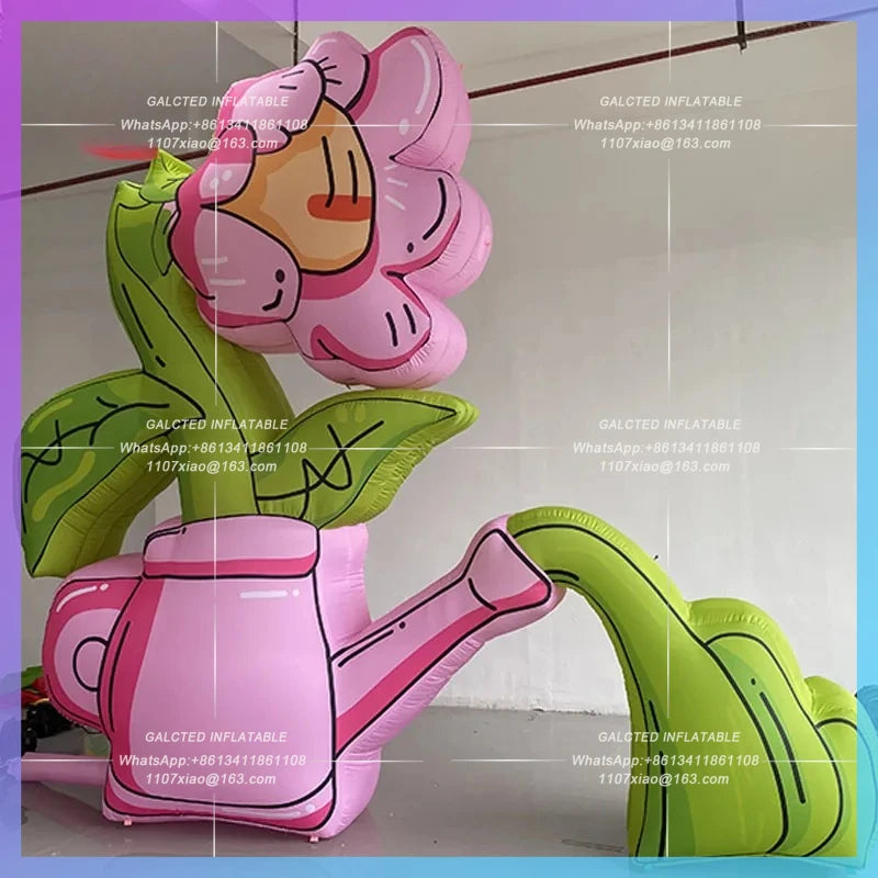 flower gas model shopping mall Inflatable creative cartoon pot pot outdoor market creative art space lighting layout