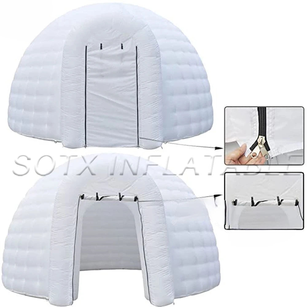Wedding Exhibition Oxford 16.4ft Inflatable Igloo Dome Tent With Air Blower And Led Lights House Yurt For Outdoor Event Party